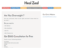 Tablet Screenshot of healzeal.com